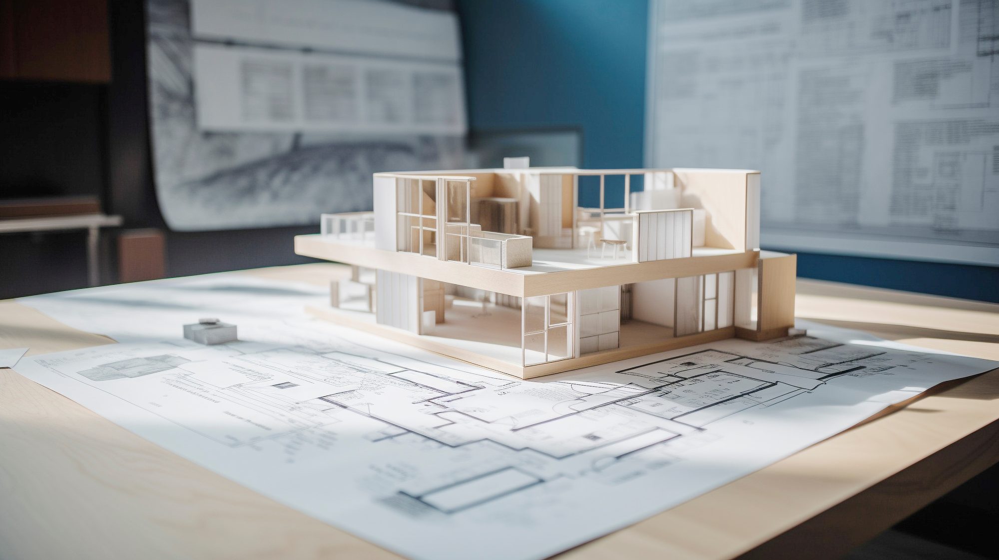 建築模型と間取り図・暮らしから設計する間取り